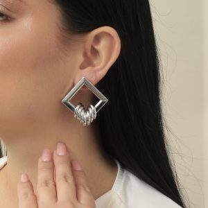 Topo rodinado en rombo con aros lizos