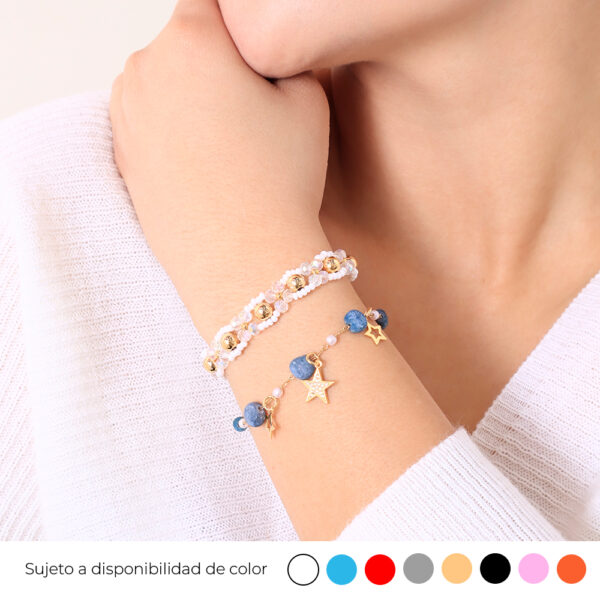 PULSERA  DOBLE EN BAÑO DE ORO ENSAMBLADO