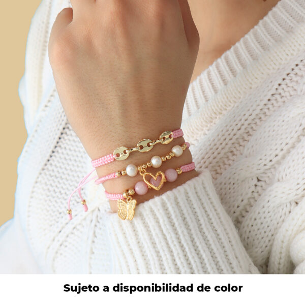 PULSERA  APLIQUES EN BAÑO DE ORO ENSAMBLADO