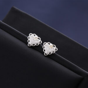 TOPO PERLA Y PIEDRA EN PLATA LEY 925