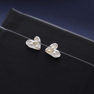 TOPO PERLA Y PIEDRA EN PLATA LEY 925