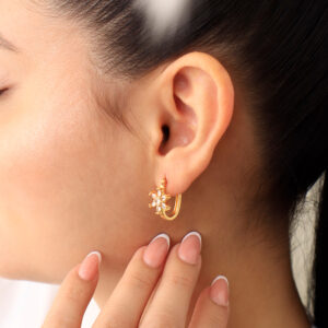 CANDONGA . ARETE EN BAÑO DE ORO