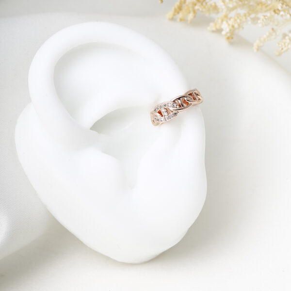 EARCUFF C/ PERLA EN BAÑO DE ORO