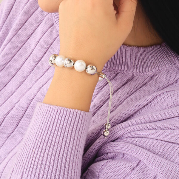 PULSERA . C/ BALINES Y PERLAS EN BAÑO DE RODINADO