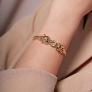 BRAZALETE . C/ PIEDRAS EN BAÑO DE ORO