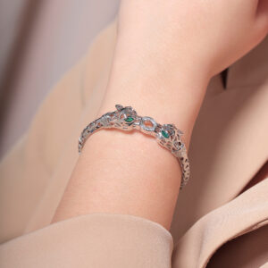 BRAZALETE . C/ PIEDRAS EN BAÑO DE RODINADO