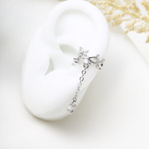 EARCUFF C/ PIEDRAS EN BAÑO DE RODINADO