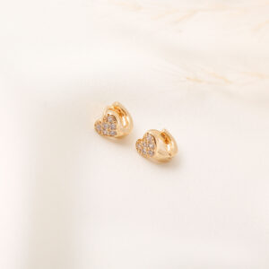 HUGGIES ESMALTADO  PIEDRA EN ORO LAMINADO