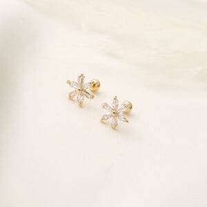 TOPO  CIRCON EN ORO LAMINADO