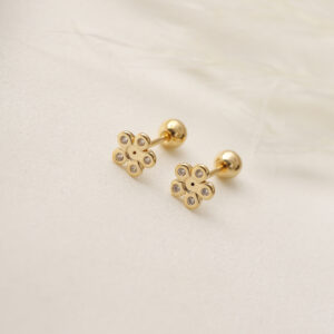 TOPO  CIRCON EN ORO LAMINADO