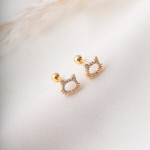 TOPO  CIRCON EN ORO LAMINADO