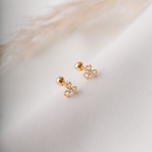 TOPO  CIRCON EN ORO LAMINADO