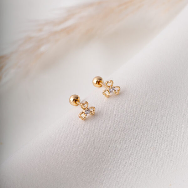 TOPO  CIRCON EN ORO LAMINADO