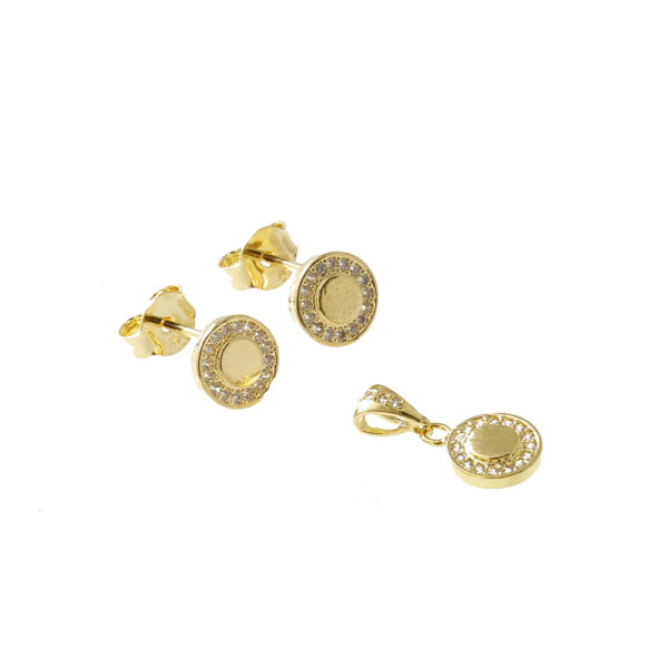 JUEGOS  2T. DIAMANTADAS EN ORO LAMINADO