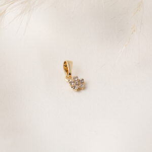 DIJE . FLOR C/ CIRCON EN ORO LAMINADO