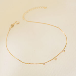 TOBILLERA .  MICROCIRCON EN ORO LAMINADO