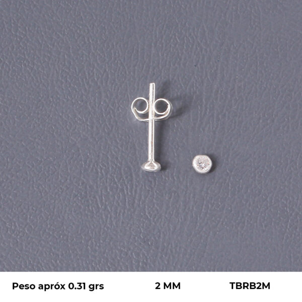 TOPO CIRCON EN PLATA LEY 925