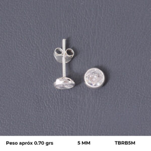 TOPO CIRCON EN PLATA LEY 925
