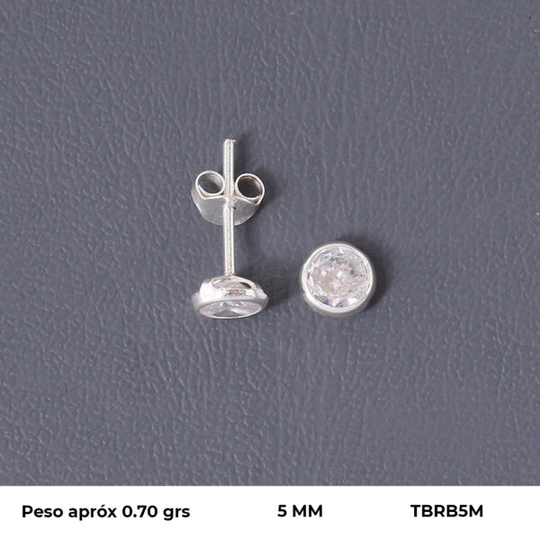 TOPO CIRCON EN PLATA LEY 925
