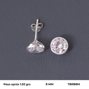 TOPO CIRCON EN PLATA LEY 925