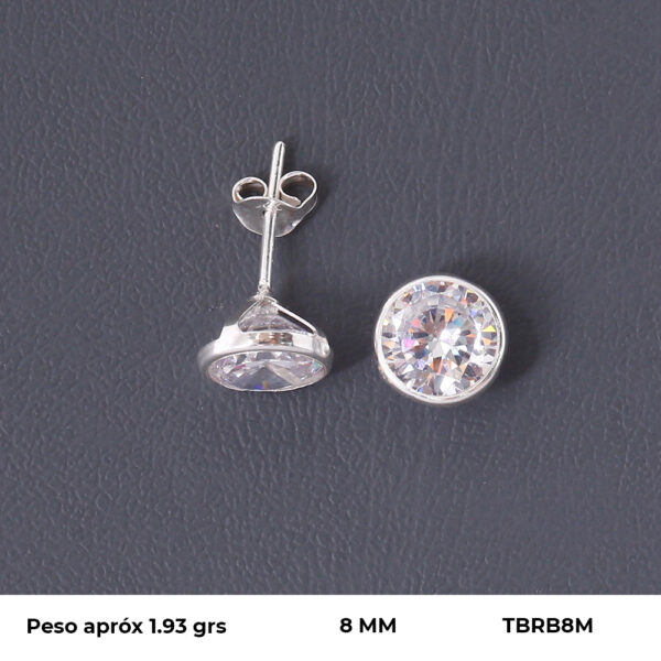 TOPO CIRCON EN PLATA LEY 925