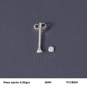 TOPO CIRCON EN PLATA LEY 925