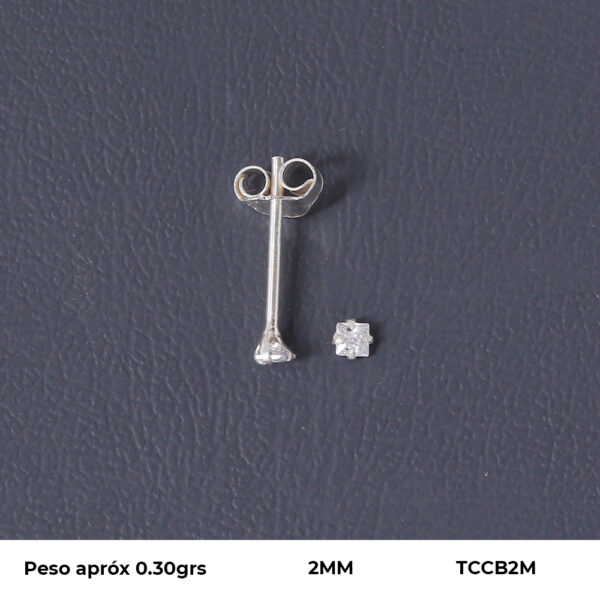 TOPO CIRCON EN PLATA LEY 925