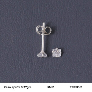 TOPO CIRCON EN PLATA LEY 925