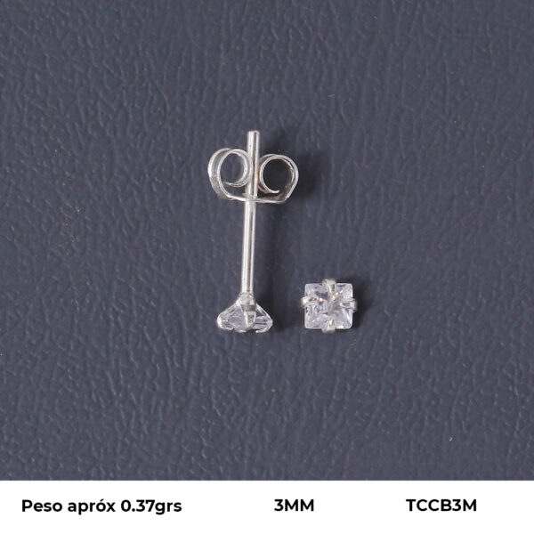 TOPO CIRCON EN PLATA LEY 925