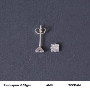 TOPO CIRCON EN PLATA LEY 925
