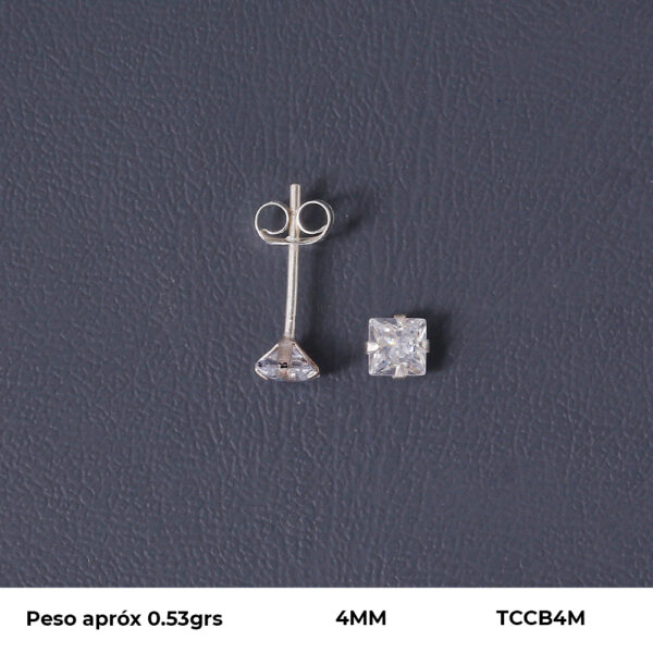 TOPO CIRCON EN PLATA LEY 925