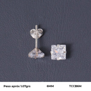 TOPO CIRCON EN PLATA LEY 925
