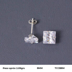 TOPO CIRCON EN PLATA LEY 925