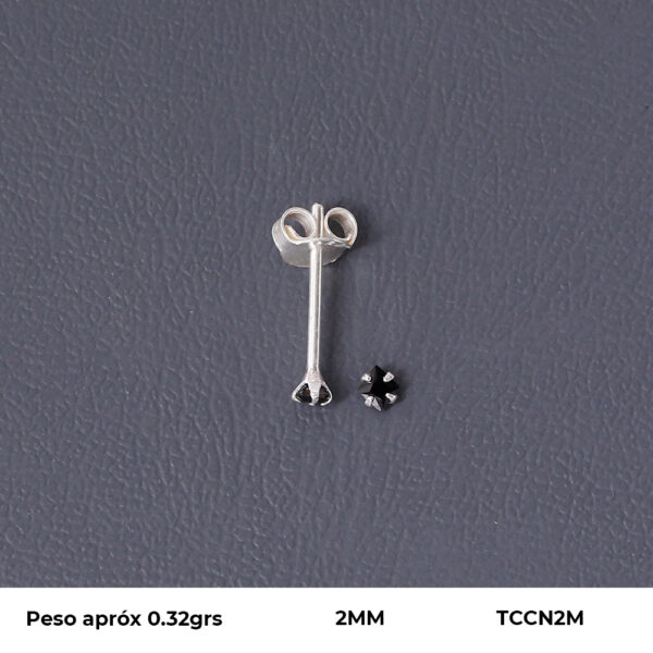 TOPO CIRCON EN PLATA LEY 925