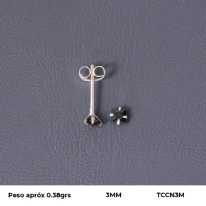 TOPO CIRCON EN PLATA LEY 925