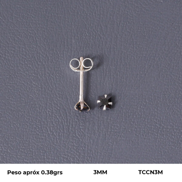 TOPO CIRCON EN PLATA LEY 925