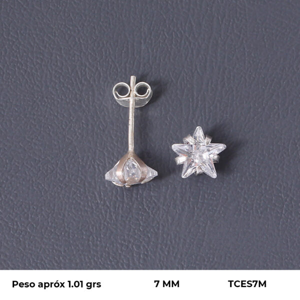 TOPO CIRCON EN PLATA LEY 925