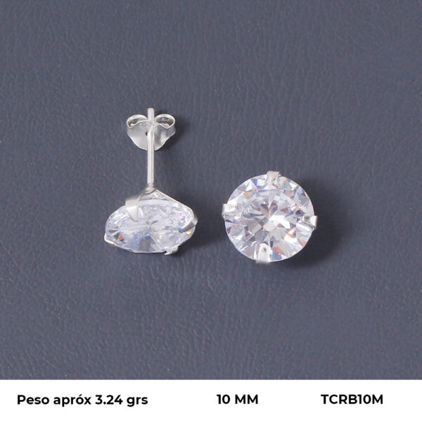 TOPO CIRCON EN PLATA LEY 925
