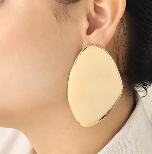 ARETE TOPO LISO EN BAÑO DE ORO