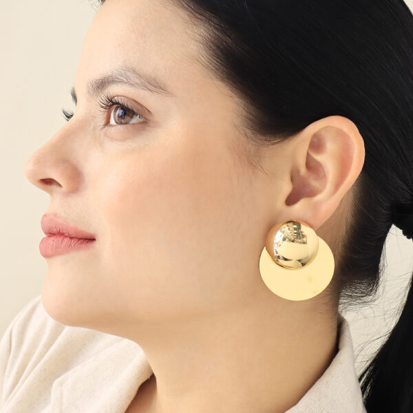 ARETE TOPO DORADO EN BAÑO DE ORO