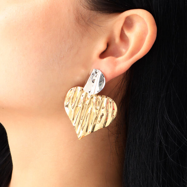 ARETE TOPO  EN BAÑO DE ORO