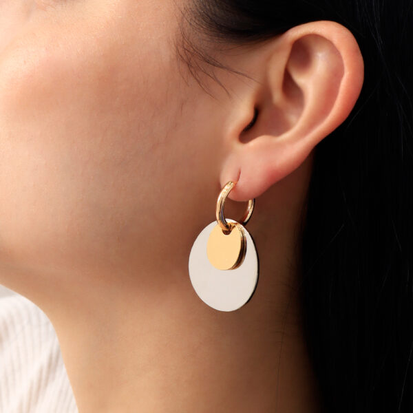 ARETE TOPO  EN BAÑO DE ORO
