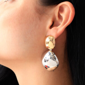 ARETE TOPO  EN BAÑO DE ORO