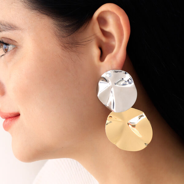 ARETE TOPO  EN BAÑO DE ORO