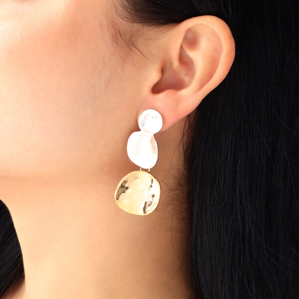 ARETE TOPO  EN BAÑO DE ORO