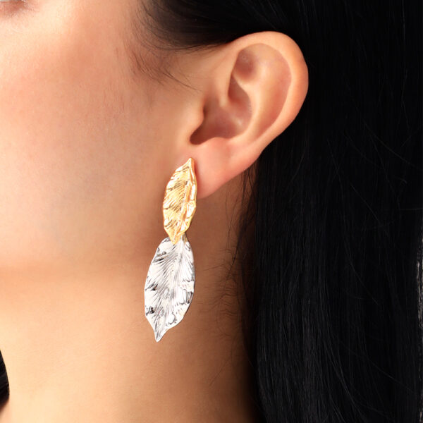 ARETE TOPO  EN BAÑO DE ORO