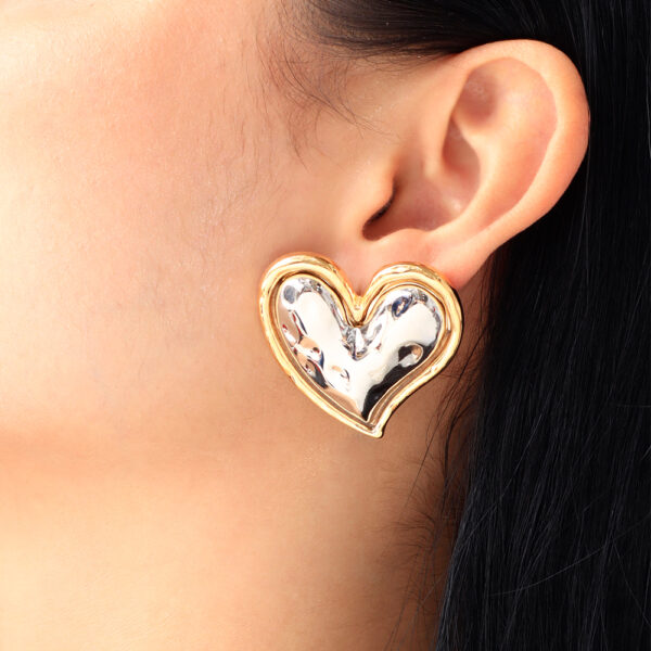 ARETE TOPO  EN BAÑO DE ORO