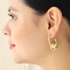 ARETE TOPO DORADO EN BAÑO DE ORO