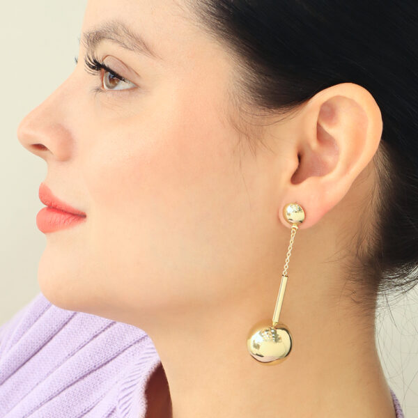 ARETE TOPO DORADO EN BAÑO DE ORO