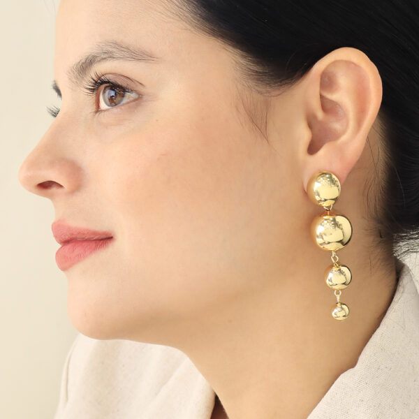 ARETE TOPO DORADO EN BAÑO DE ORO